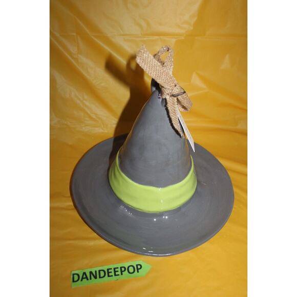 Rae Dunn Tonight We Fly Large Witch Hat Ceramic Birdhouse Feeder Halloween - Picture 10 of 10